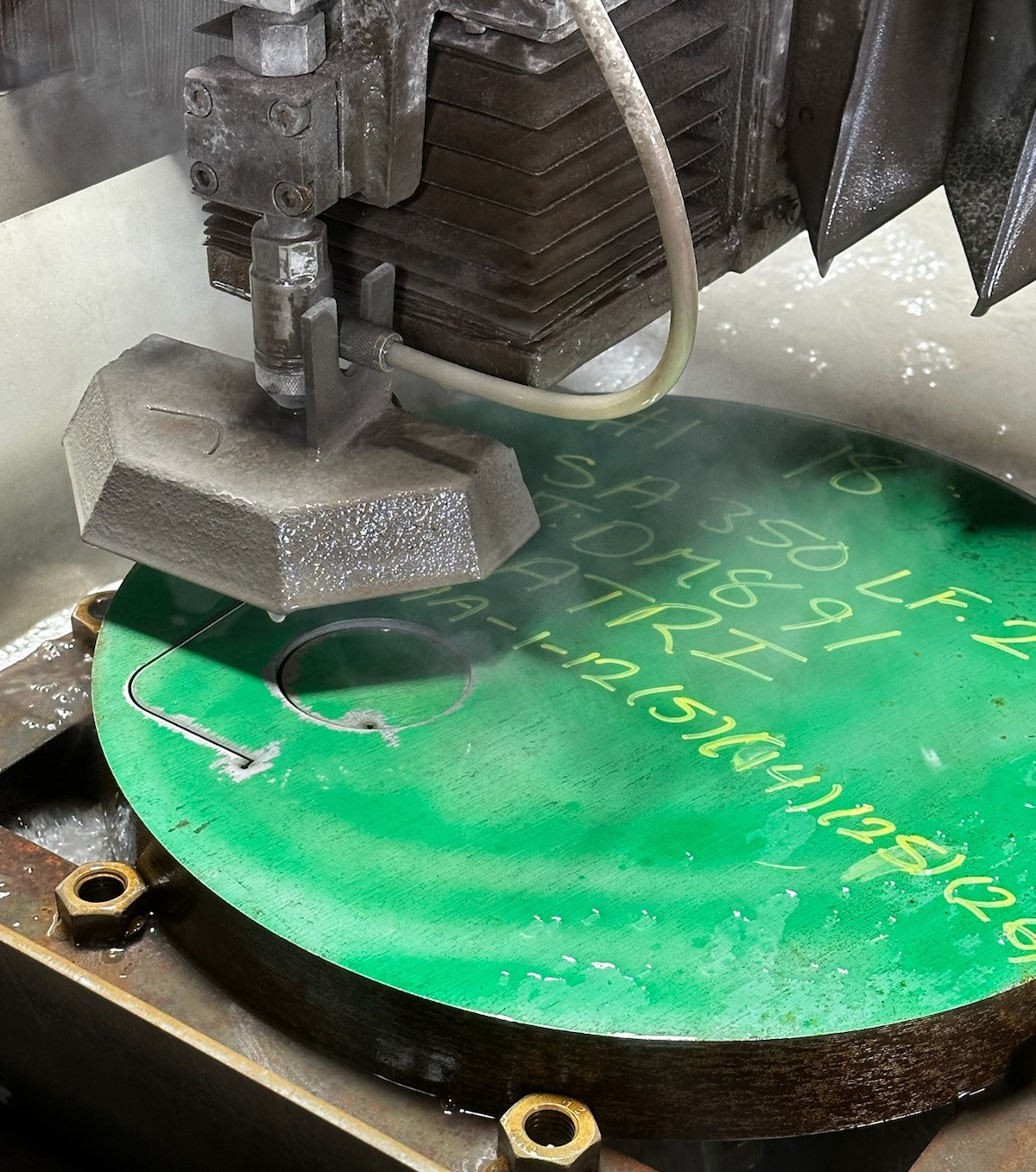 Waterjet-cut plate work at RWH Machine